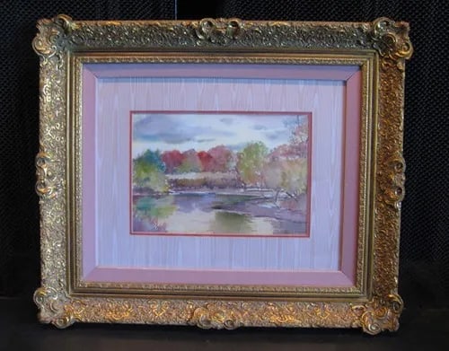 FREDERIK DOYLE PENNEY (1900-88) - LANDSCAPE PAINTING DES PLAINES RIVER ILLINOIS: FREDERIK DOYLE PENNEY (1900-88) - LANDSCAPE PAINTING DES PLAINES RIVER ILLINOIS Item Description: This painting was done by Frederik Doyle Penney (1900-1988). This is a watercolor painting of the Des 