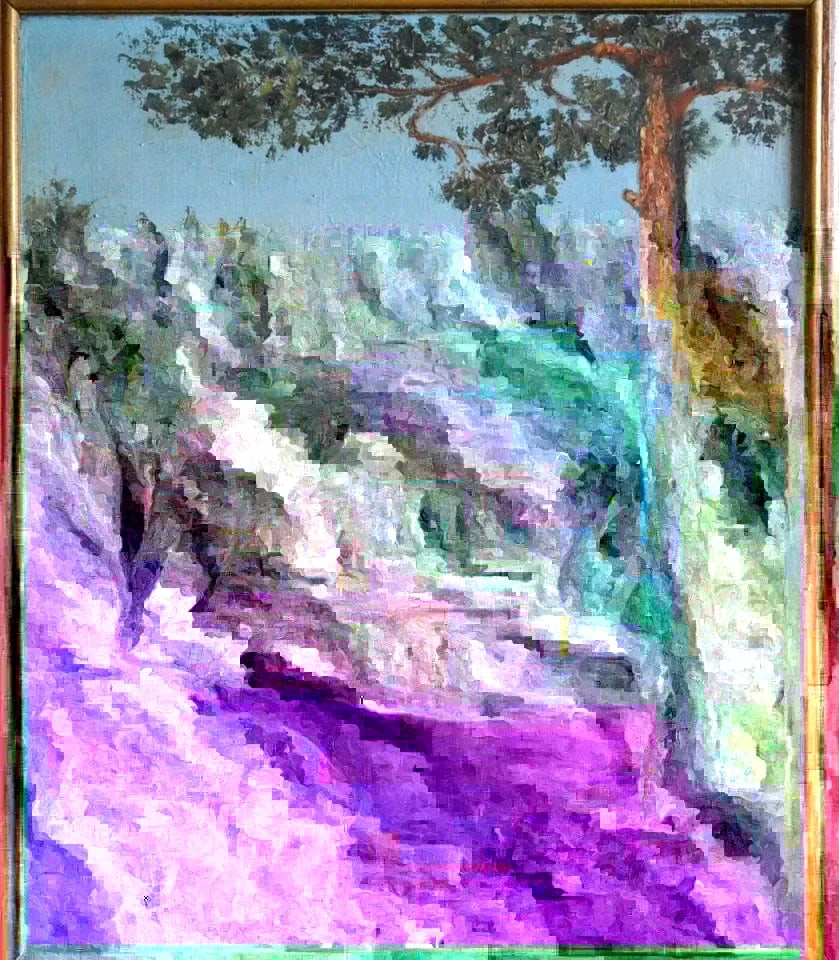 SUSANNA OLSON - OIL PAINTING OF SAINT LOUIS RIVER IN DULUTH MINNESOTA - FRAMED: SUSANNA OLSON - OIL PAINTING OF SAINT LOUIS RIVER IN DULUTH MINNESOTA - FRAMED This impressionist painting it titled St. Louis River Duluth at the bottom center. And has been signed by the artist, Sus