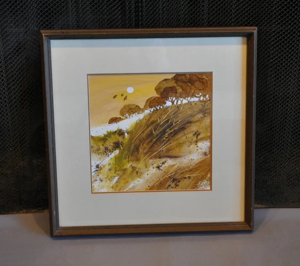 CALIFORNIA CANYON RIDGE LANDSCAPE - GOLDS BROWNS - ROBERT A FLEMING (1 of 2)