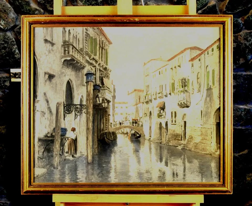DAVID MURRAY (1849-1933) RIO PINNELLI IN VENICE ITALY - HOUSE OF ART N.Y. PRINT (1 of 2)