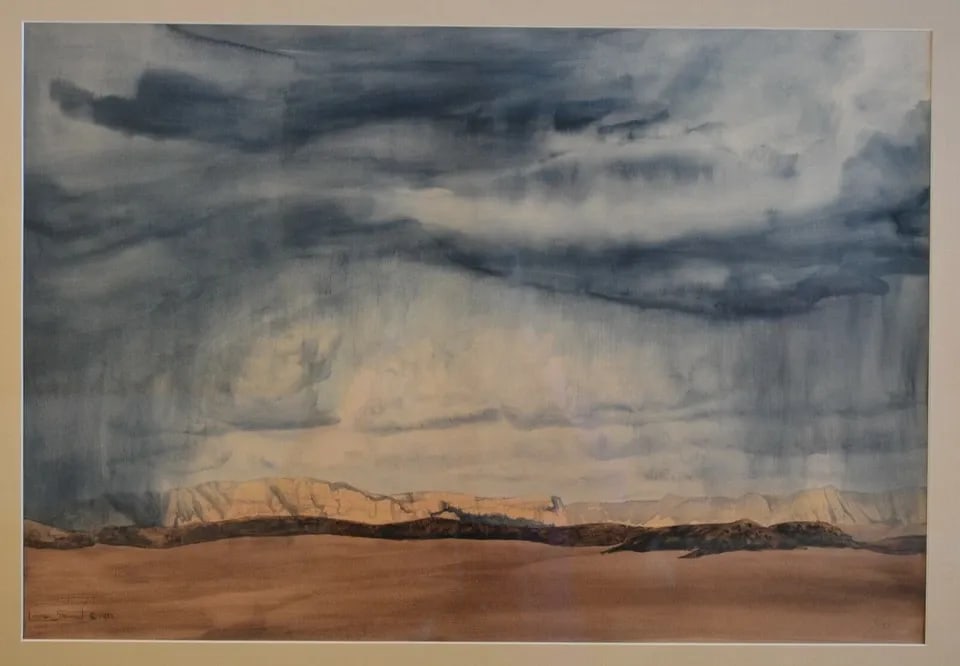 STORMY SKY SOUTHWEST LANDSCAPE - SEDONA? SIGNED LMTD ED PRINT - LORNA STEWART: STORMY SKY SOUTHWEST LANDSCAPE - SEDONA? SIGNED LMTD ED PRINT - LORNA STEWART Item Description: This is a signed limited edition print. It is numbered 1 of 50 in the lower right corner and is pencil s