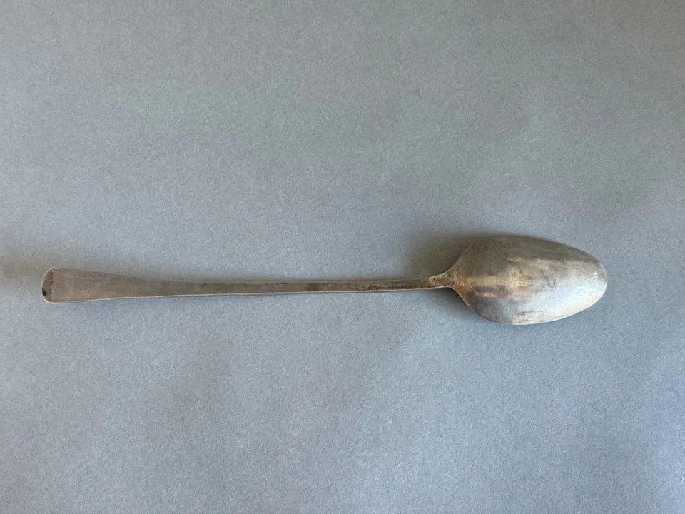 OLD PAWN NAVAJO HAND STAMPED STERLING SILVER SPOON 7 3/4" (1 of 2)