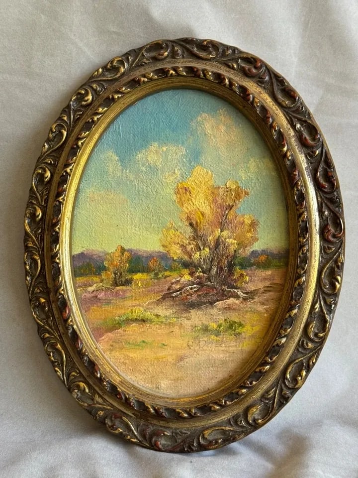 CALIFORNIA DESERT LANDSCAPE PAINTING SIGNED (1 of 2)
