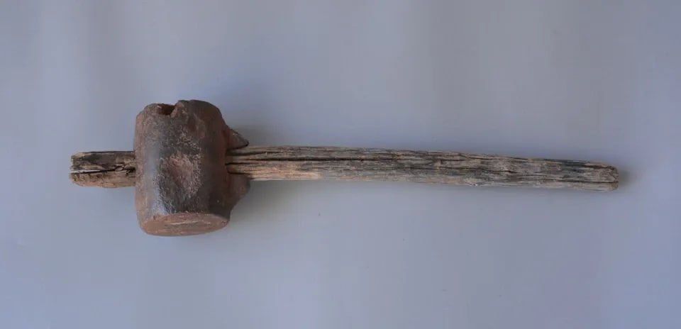 ANTIQUE 16 LB MAUL HEAD SLEDGE HAMMER -COWBOY FENCE POST STAKE DRIVER ARIZONA (1 of 2)