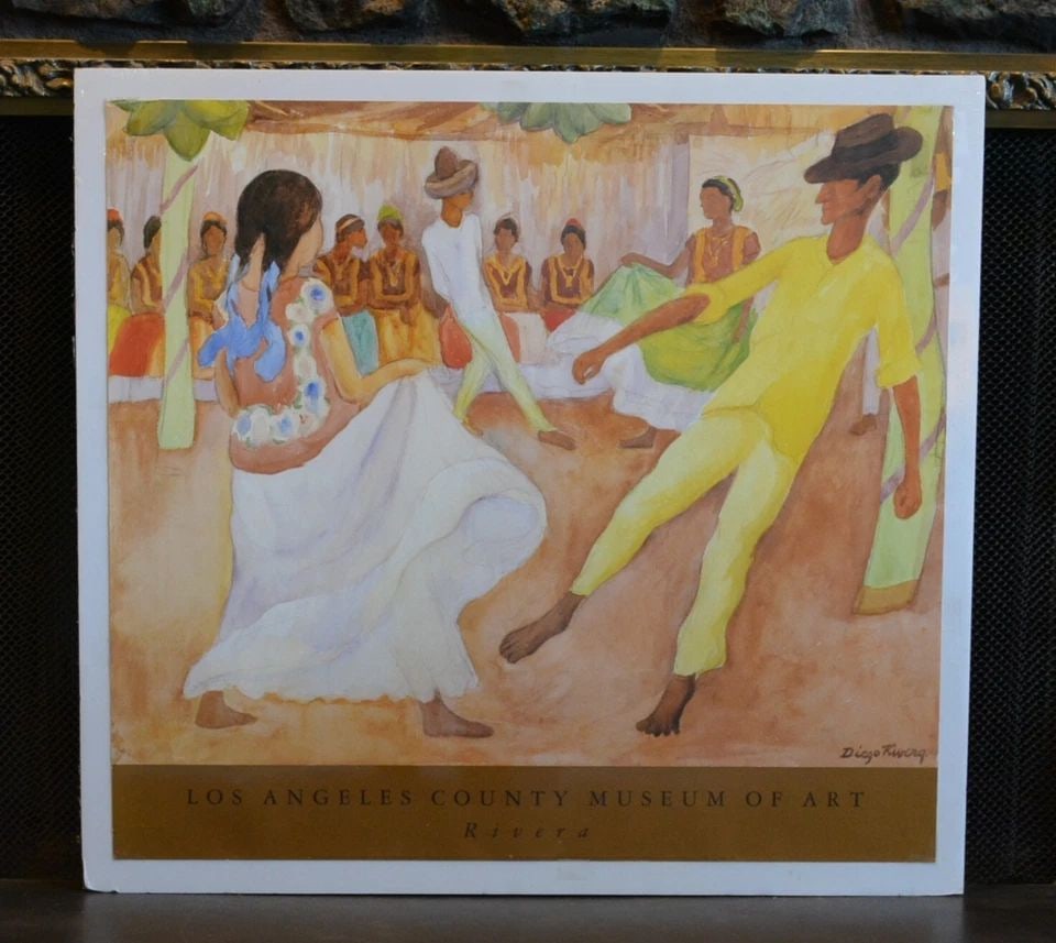 DIEGO RIVERA - POSTER PRINT - DANCE IN TEHUANTEPEC - L.A. COUNTY MUSEUM OF ART: DIEGO RIVERA - POSTER PRINT - DANCE IN TEHUANTEPEC - L.A. COUNTY MUSEUM OF ART 1999 Poster printed by Los Angeles County Museum of Art of the original Diego Rivera Painting, "Baile en Tehuantepec". Or