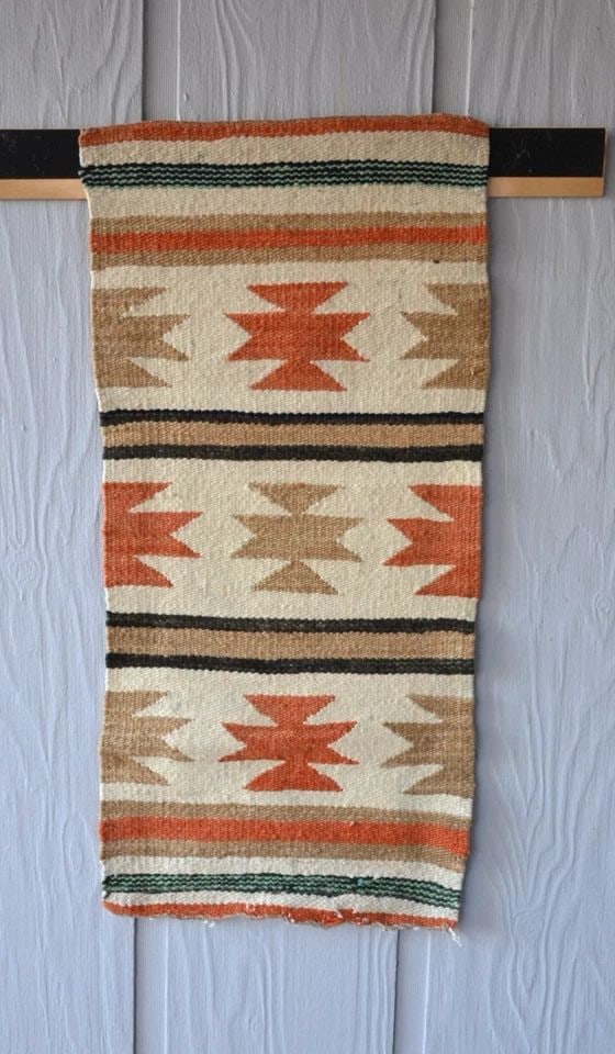 VINTAGE NAVAJO RUG - WARM EARTH COLORS - (1 of 2)
