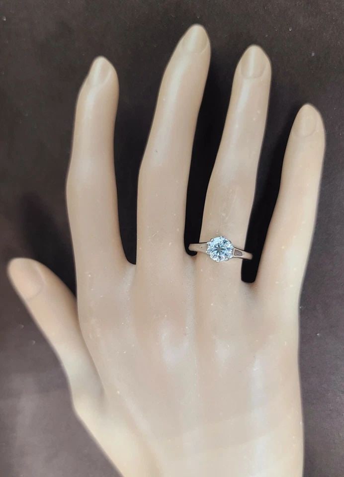 PLATINUM VINTAGE ENGAGEMENT RING 1.03CT. NATURAL EURO-CUT DIAMOND (1 of 2)