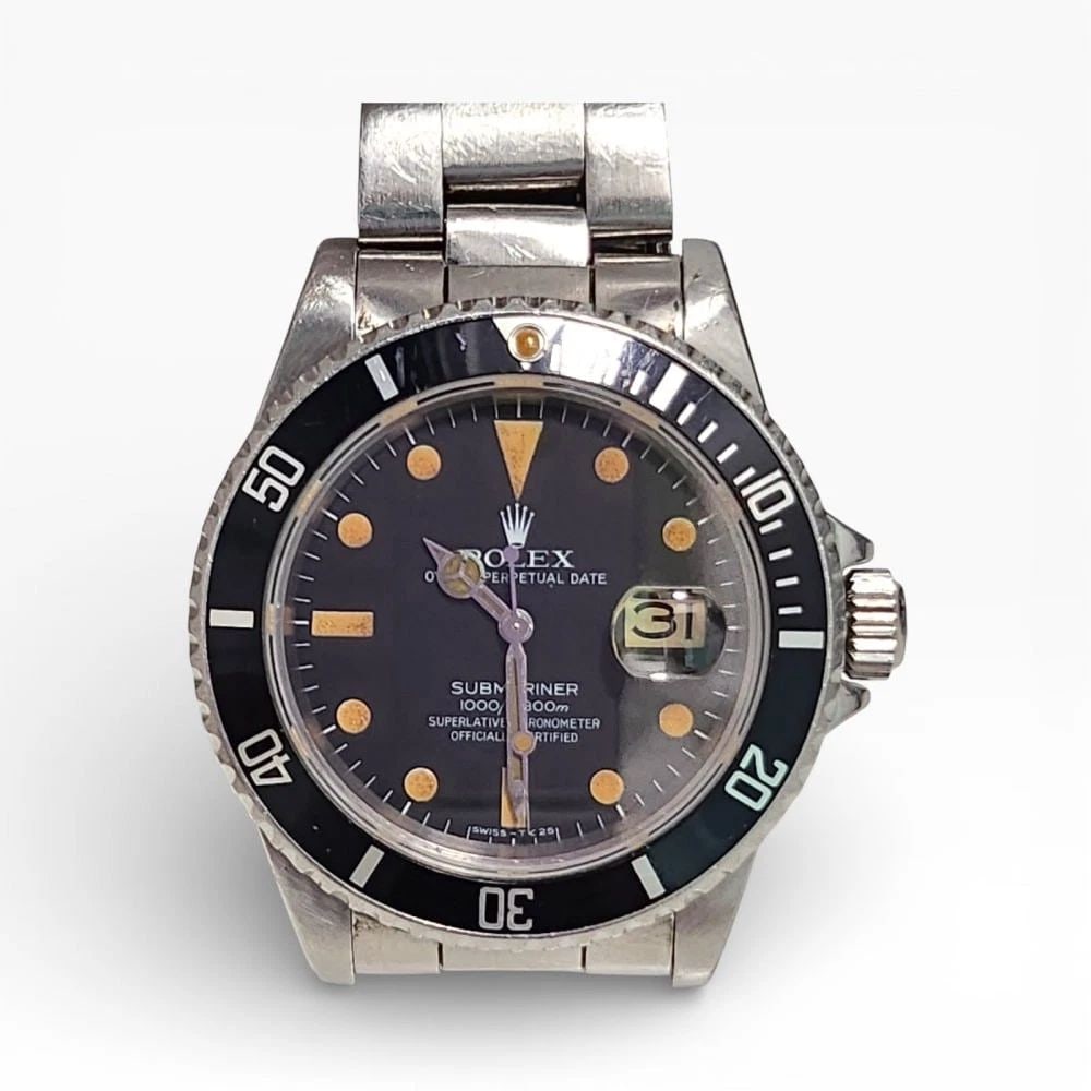 TRANSITIONAL VINTAGE ROLEX SUBMARINER 40MM STEEL AUTOMATIC WATCH 16800 YEAR 1981 - 2