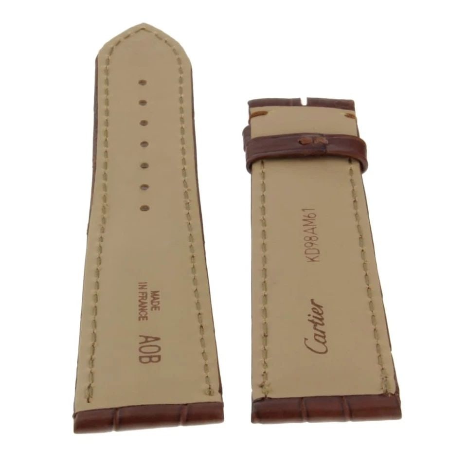 CARTIER STRAP GENUINE ALLIGATOR WHITE 24X18MM FACTORY NEVER WORN (1 of 2)