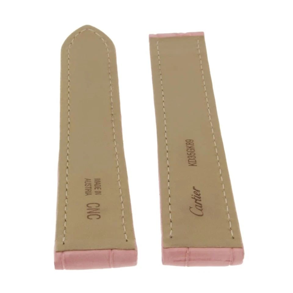CARTIER STRAP GENUINE LIZARD LADIES PINK 17X15MM FACTORY NEVER WORN (1 of 2)
