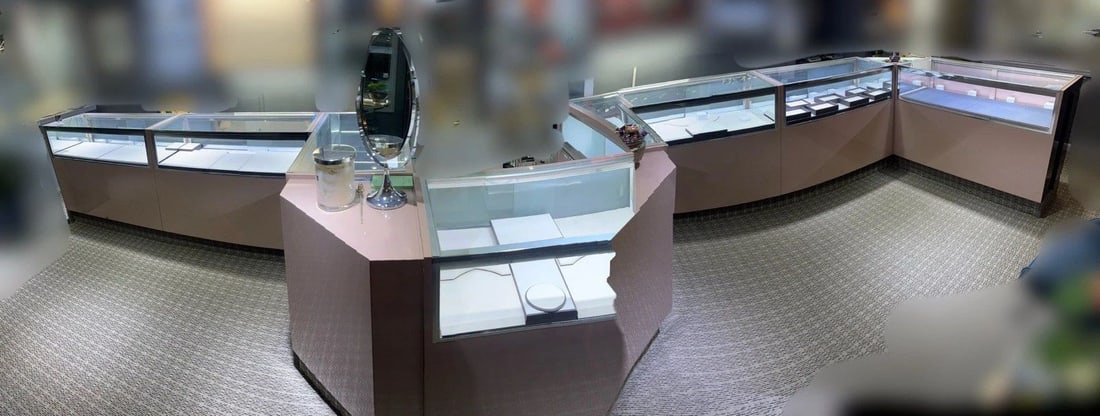 SHOW CASE DISPLAY CABINETS USED FOR JEWELRY, COLLECTABLES, PAWN SHOPS (USED): SHOW CASE DISPLAY CABINETS USED FOR JEWELRY, COLLECTABLES, PAWN SHOPS (USED) The Show Case Display Cabinets are floor-standing, lockable units made of wood, featuring an enclosed storage area for jewe