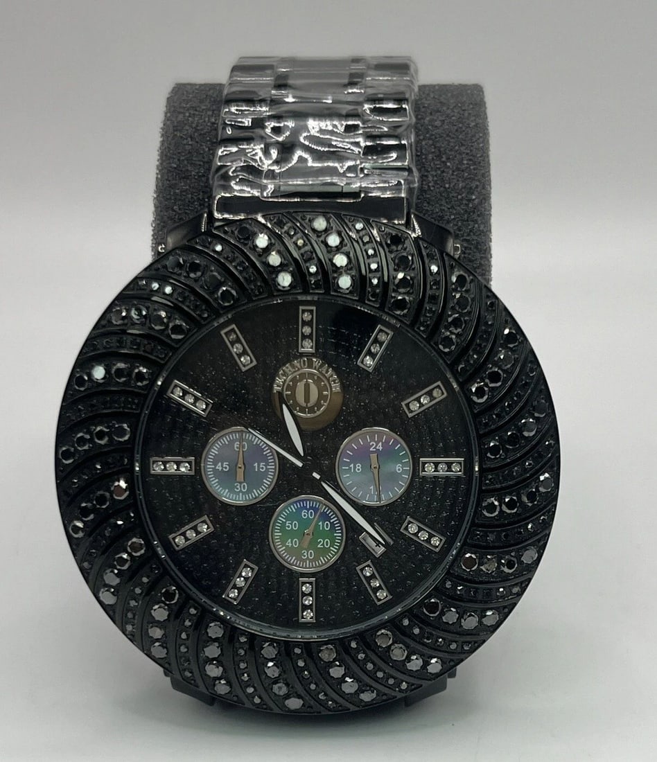 MEN'S TECHNO & CO. BLACK DIAMOND WATCH (1 of 2)