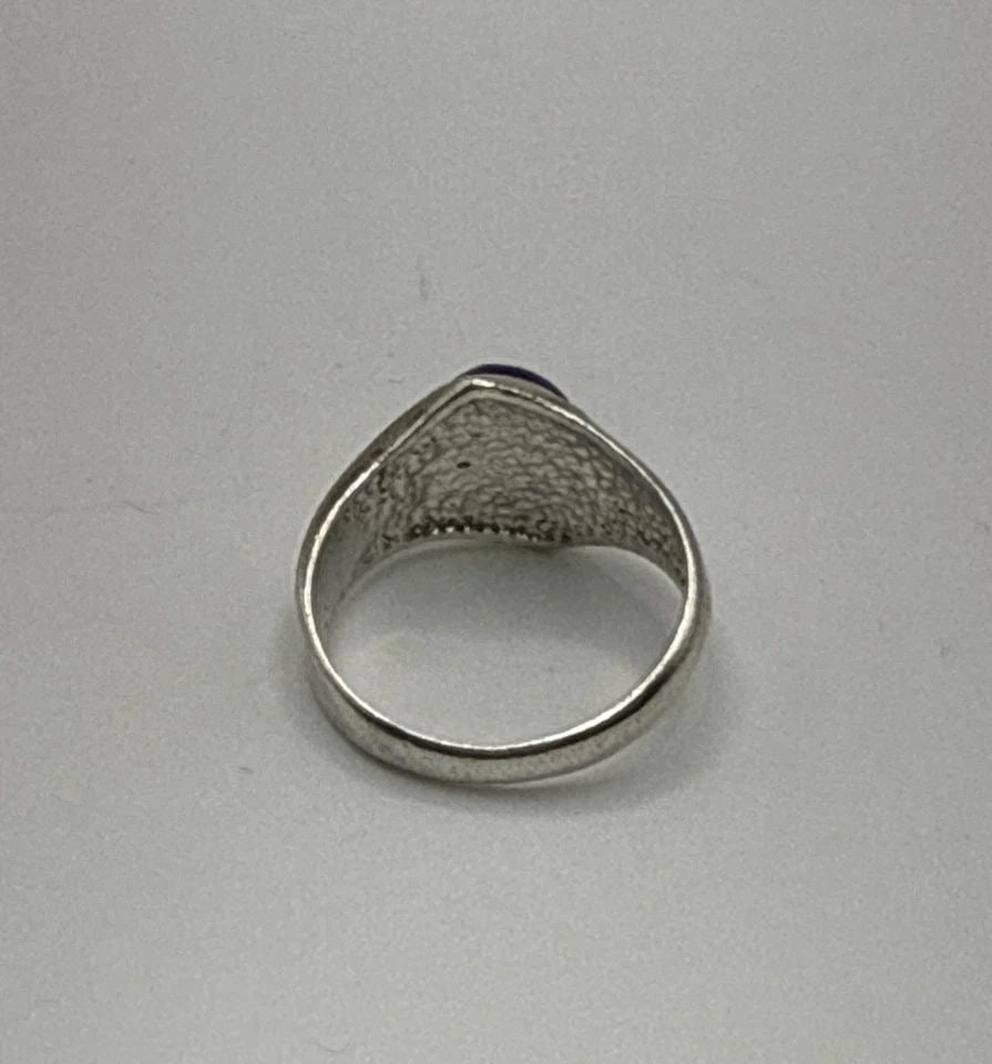 STERLING SILVER RING WITH BLUE STONE SIZE 7 (1 of 1)