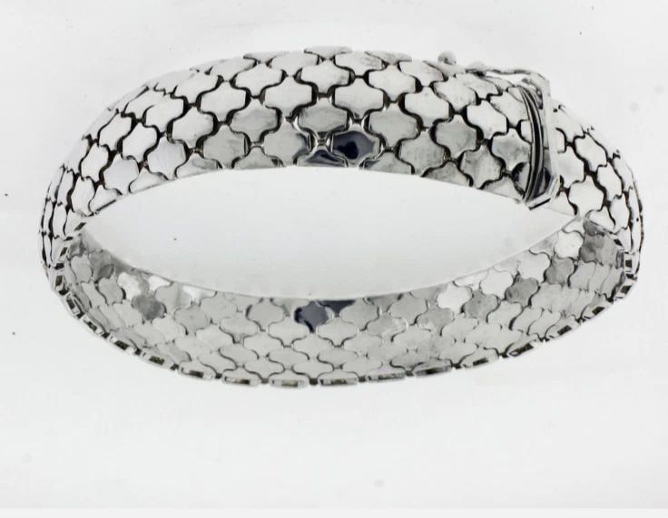 OVAL ARMOR HIGH POLISH ITALY UNISEX BRACELET NEW SOLID REAL 925 STERLING SILVER (1 of 2)