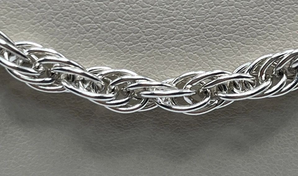 18" STERLING SILVER MULTI-LAYERED OVAL LINK CHAIN NECKLACE 27.3 GRAMS (1 of 1)