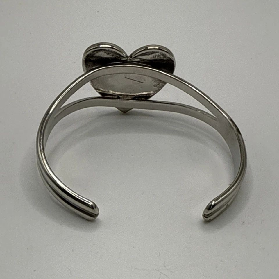 SILVER & TURQUOISE BLACK ENAMEL CUFF (1 of 1)