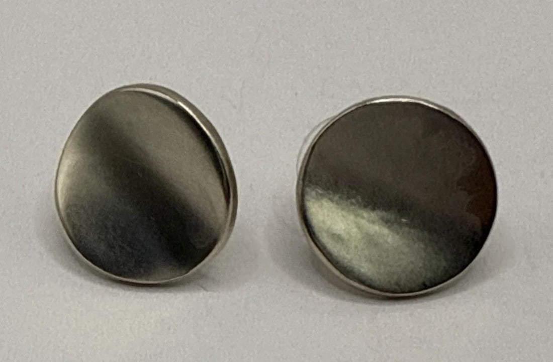 STERLING SILVER CIRCLE EARINGS 11.1 GRAMS (1 of 1)