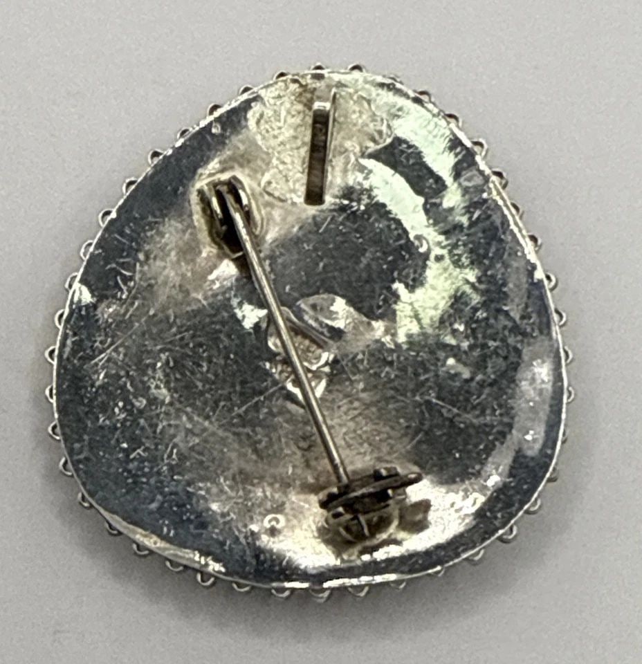 ELIAT STONE 930 SILVER ISRAEL YEMENITE FILIGREE PENDANT/BROOCH (1 of 1)