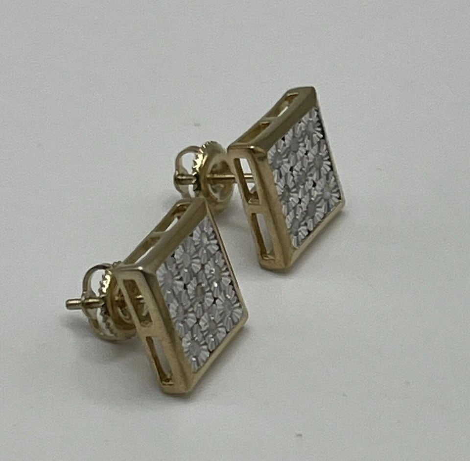 STERLING SILVER AND COLORLESS STONE EARRINGS (1 of 1)