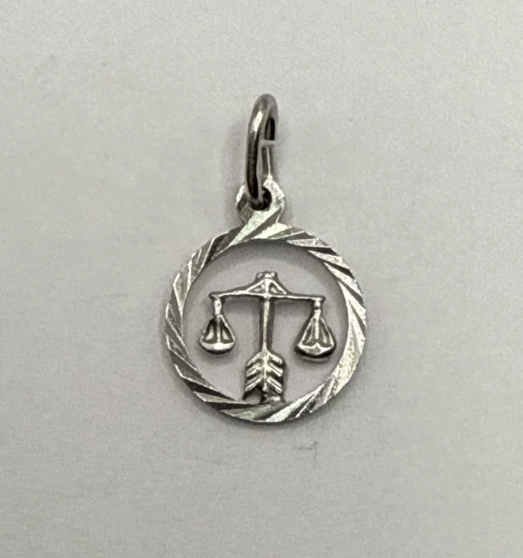STERLING SILVER LIBRA PENDANT (1 of 2)