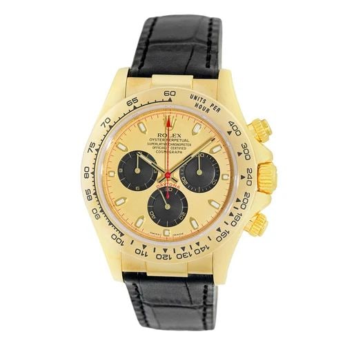ROLEX 18K YELLOW GOLD 40MM DAYTONA COSMOGRAPH 116518 WARRANTY MINTY (1 of 1)