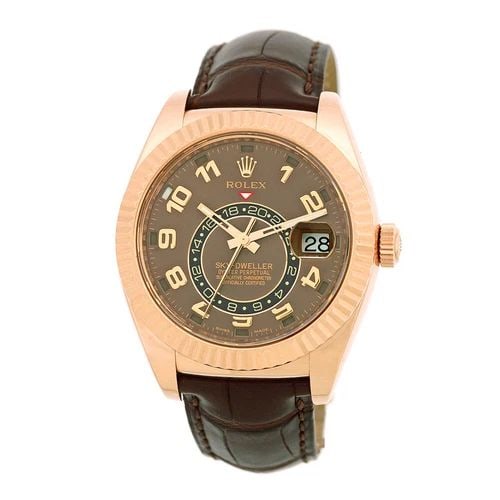 ROLEX 18K ROSE GOLD 42MM SKY-DWELLER 326135 WARRANTY BOX MINTY 2014: ROLEX 18K ROSE GOLD 42MM SKY-DWELLER 326135 WARRANTY BOX MINTY 2014 ROLEX 18K Rose Gold 42mm Sky Dweller 326135 Warranty Box MINTY Automatic 2014 Sertified Pre-Owned Gent's 18K Rose Gold 42mm Rolex "S