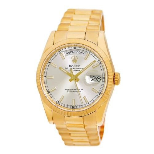 ROLEX 18K YELLOW GOLD 36MM DAY DATE PRESIDENT 118238 BOX WARRANTY MINTY: ROLEX 18K YELLOW GOLD 36MM DAY DATE PRESIDENT 118238 BOX WARRANTY MINTY ROLEX 18K Yellow Gold 36mm Day Date President 118238 Box Warranty MINTY Pre-Owned Gent's 18K Yellow Gold 36mm Rolex Day-Date "Pr