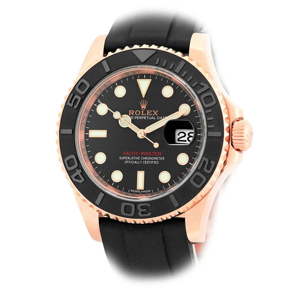 ROLEX 18K ROSE GOLD 40MM YACHT-MASTER 116655 BOX WARRANTY CARD 2019 (1 of 2)