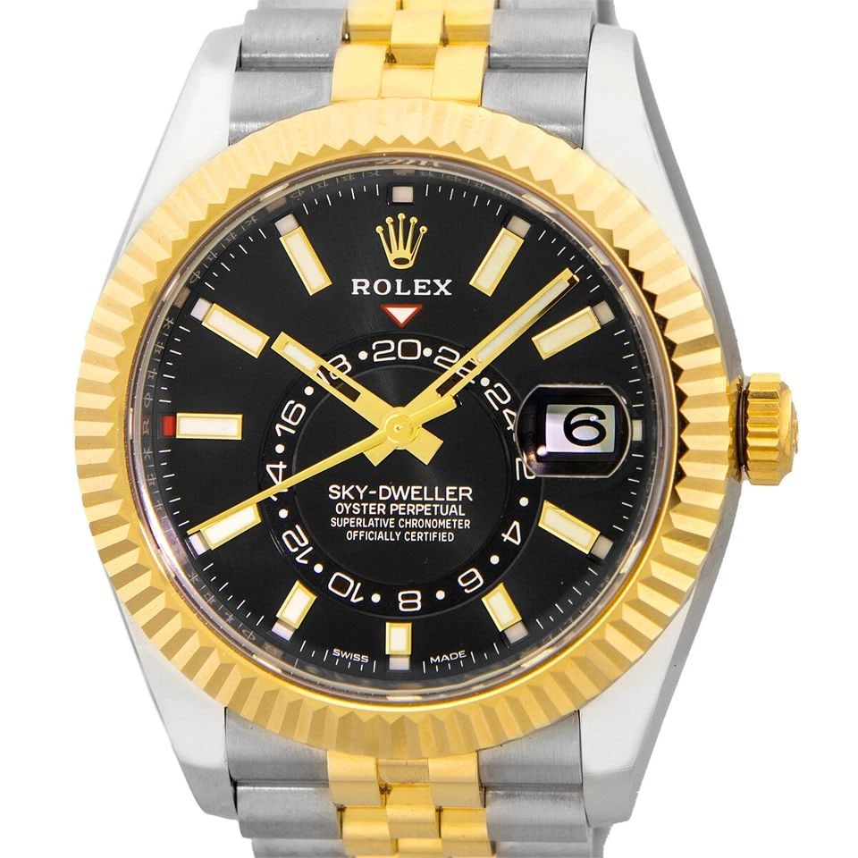 ROLEX STAINLESS STEEL & 18K YELLOW GOLD 42MM SKY DWELLER 326933 BOX WARRANTY NEW: ROLEX STAINLESS STEEL & 18K YELLOW GOLD 42MM SKY DWELLER 326933 BOX 2022 NEW NEW ROLEX Stainless Steel & 18K Yellow Gold 42mm Sky Dweller 326933 Warranty NEW Gent's Stainless Steel & 18K Yellow Gold 4