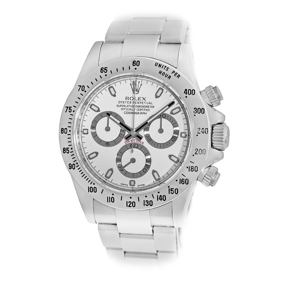 ROLEX STAINLESS STEEL 40MM DAYTONA COSMOGRAPH WHITE 116520 BOX WARRANTY MINTY (1 of 2)
