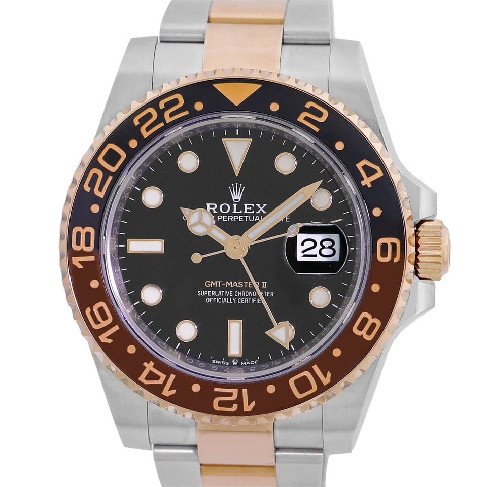ROLEX STEEL & 18K ROSE GOLD 40MM GMT MASTER II ROOTBEER 126711CHNR WARRANTY 2019: ROLEX STEEL & 18K ROSE GOLD 40MM GMT MASTER II ROOTBEER 126711CHNR WARRANTY 2023 ROLEX Stainless Steel & 18K Rose Gold 40mm GMT Master II Rootbeer 126711CHNR Box Warranty 2023 Pre-Owned Gent's Stainle