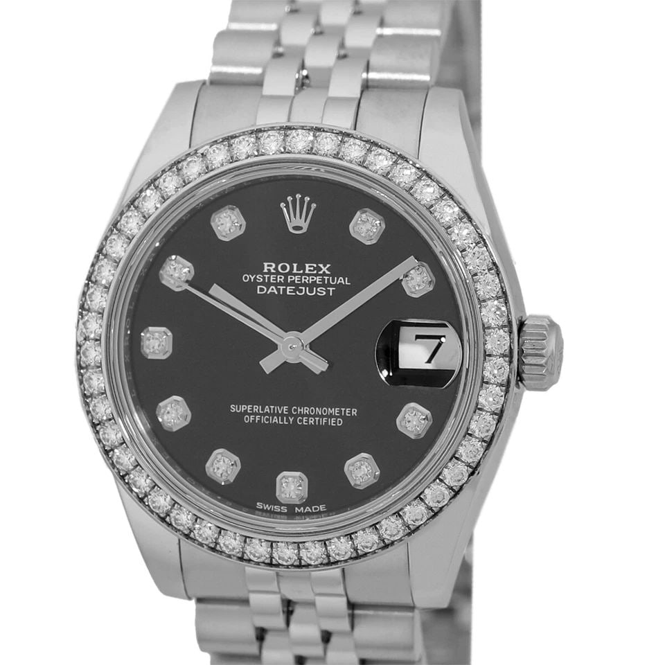 ROLEX STAINLESS STEEL 31MM DATEJUST 178384 BOX WARRANTY 2019: ROLEX STAINLESS STEEL 31MM DATEJUST 178384 BOX WARRANTY 2019 ROLEX Stainless Steel Datejust 31mm 178384 Box, Warranty 2019 Pre-Owned Midsize Stainless Steel 31mm Rolex "Datejust" Brand: Rolex Model: D