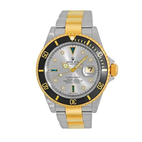 ROLEX STEEL &18K YELLOW GOLD 40MM SUBMARINER SERTI DIAL 16613 BOX WARRANTY MINTY: ROLEX STEEL &18K YELLOW GOLD 40MM SUBMARINER SERTI DIAL 16613 BOX WARRANTY MINTY ROLEX 18K Yellow Gold & Stainless Steel 40mm Submariner Date 16613 Box Warranty Pre-Owned Gent's Stainless Steel & 18K 