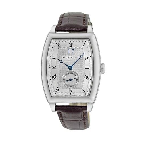 BREGUET 18K WHITE GOLD 35MM BARREL-SHAPE HERITAGE BIG DATE 5480 BOX WARRANTY: BREGUET 18K WHITE GOLD 35MM BARREL-SHAPE HERITAGE BIG DATE 5480 BOX WARRANTY BRAND: Breguet Model: Heritage Big Date Reference No: 5480BB/12/996 Gender: Gent’s Movement: Handmade Swiss Automatic Mov