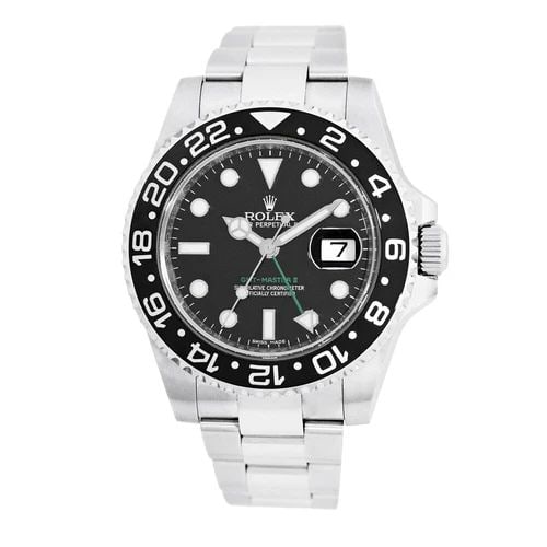 ROLEX STAINLESS STEEL 40MM GMT MASTER II CERAMIC 116710 BOX WARRANTY 2007 MINTY (1 of 1)