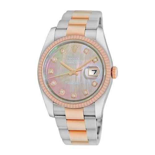 ROLEX STAINLESS STEEL & 18K ROSE GOLD 36MM DATEJUST 116201 BOX WARRANTY: ROLEX STAINLESS STEEL & 18K ROSE GOLD 36MM DATEJUST 116201 BOX WARRANTY ROLEX Certified Pre-Owned Stainless Steel & 18K Rose Gold 36mm "Datejust" Box Waranty Certified Pre-Owned Gent's Stainless Steel