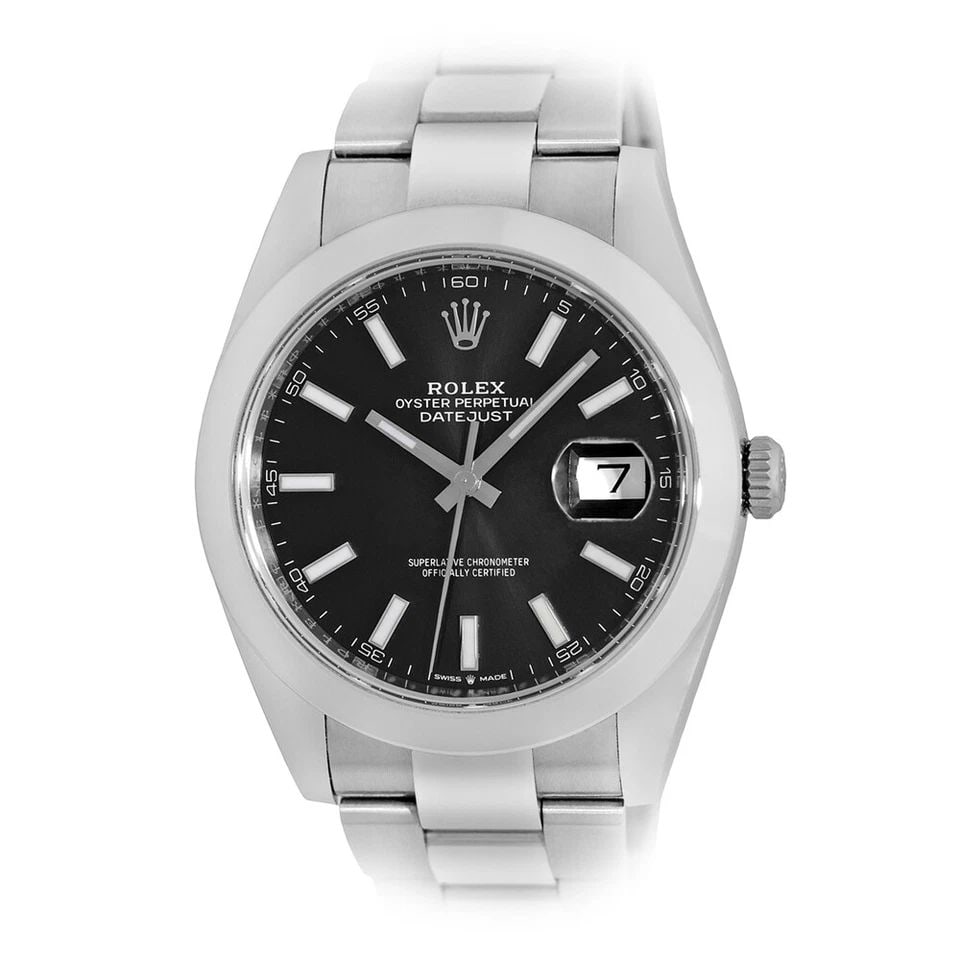 ROLEX STAINLESS STEEL 41MM DATEJUST 41 BLACK DIAL 126300 WARRANTY BOX MINTY: ROLEX STAINLESS STEEL 41MM DATEJUST 41 126300 WARRANTY BOX MINTY Pre-Owned ROLEX Stainless Steel 41mm Datejust 41 126300 Warranty Box Pre-Owned Gent's Stainless Steel 41mm Rolex "Datejust 41" Brand: R