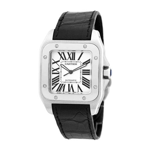 CARTIER LARGE STAINLESS STEEL 38MM SANTOS 100 W20073X8 BOX LIFETIME WARRANTY (1 of 1)