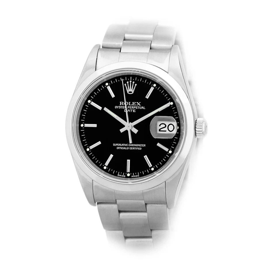 ROLEX STAINLESS STEEL 34MM ROLEX OYSTER PERPETUAL DATE 15200 BOX WARRANTY MINTY (1 of 2)