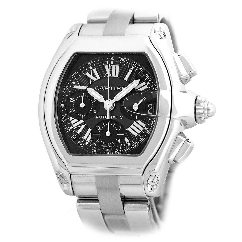 CARTIER STAINLESS STEEL 40MM ROADSTER CHRONOGRAPH AUTOMATIC BOX WARRANTY MINTY (1 of 2)