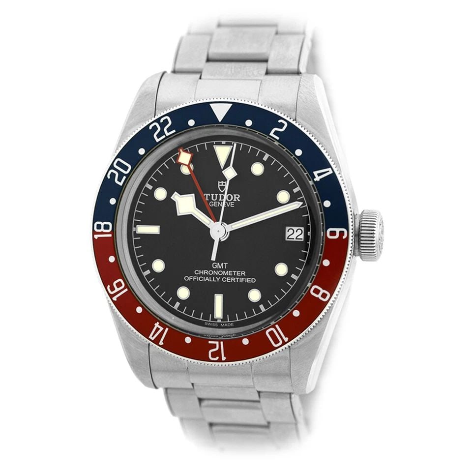 TUDOR STAINLESS STEEL 41MM BLACK BAY GMT PEPSI 79830RB BOX WARRANTY (1 of 2)