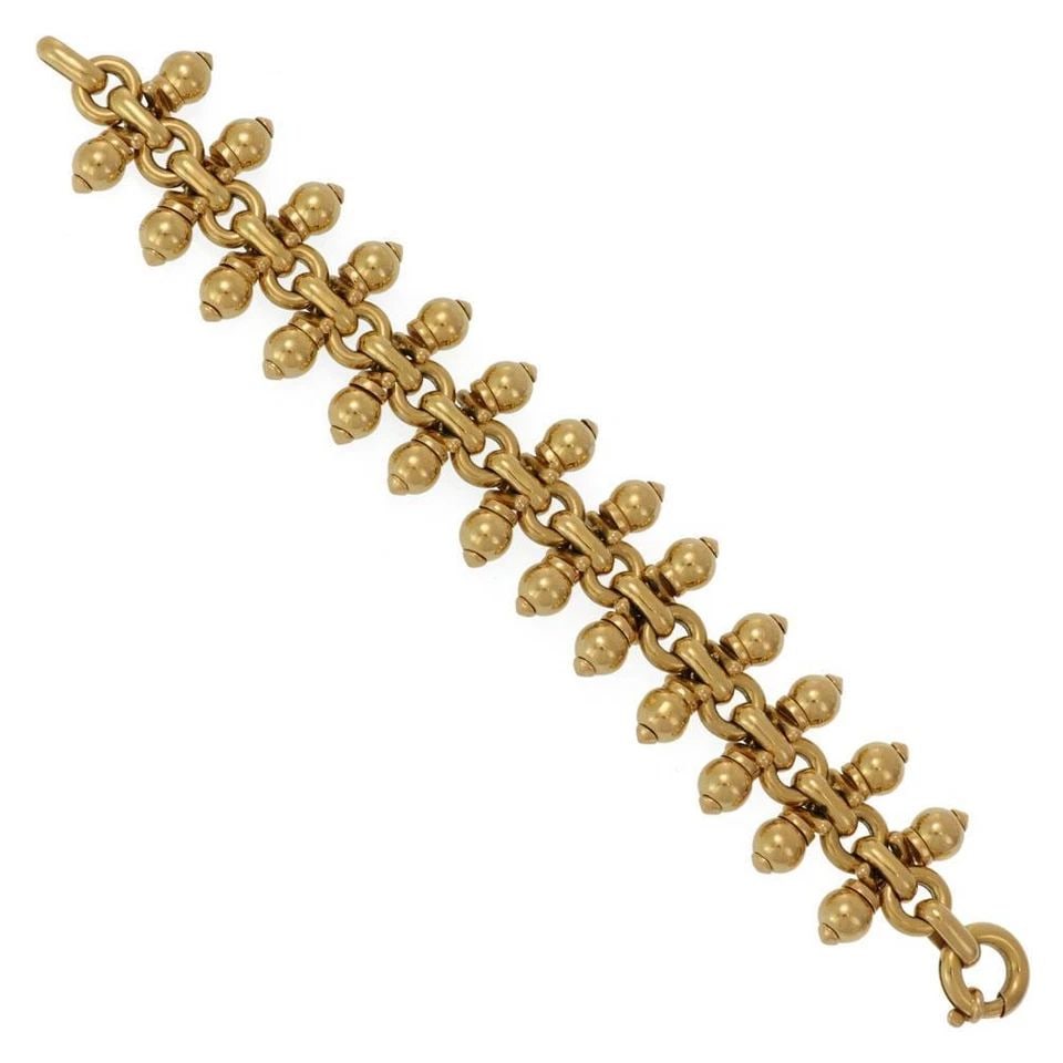 SHAKING BEAD CHARMS BRACELET 18K YELLOW GOLD 26 75.8GR!: SHAKING BEAD CHARMS BRACELET 18K YELLOW GOLD 26 75.8GR! Estate 18k Yellow Gold 26 Shaking Bead Charms Bracelet 75.8gr! Description This is a beautiful and fashionable bracelet, crafted from 18k yellow