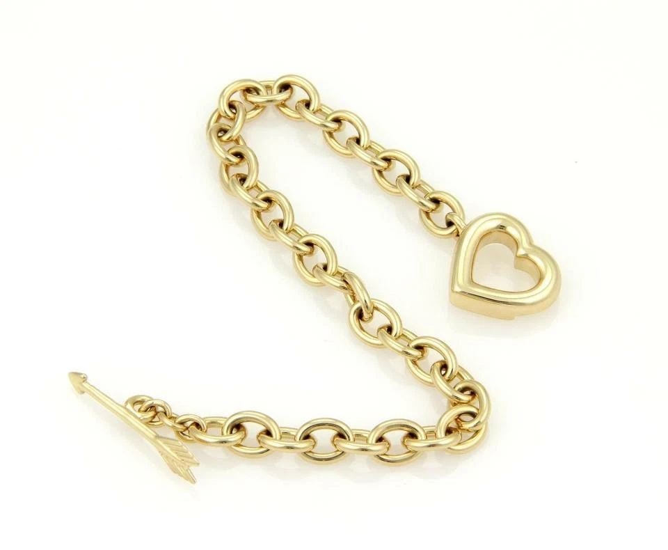 TIFFANY & CO. CUPID'S BRACELET ARROW HEART 18K GOLD TOGGLE CLASP (1 of 2)