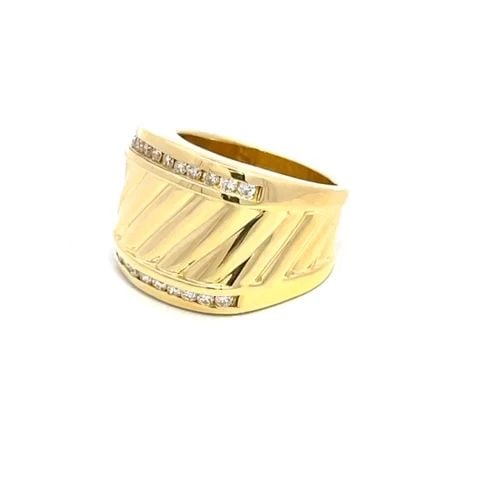 DAVID YURMAN CIGAR RING DIAMOND 18K YELLOW GOLD CABLE BAND SIZE 5.5 (1 of 2)