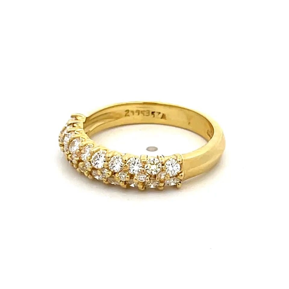 4945 JOSE HESS 1.30CT DIAMOND 18K YELLOW GOLD WEDDING BAND RING SIZE 7 (1 of 2)