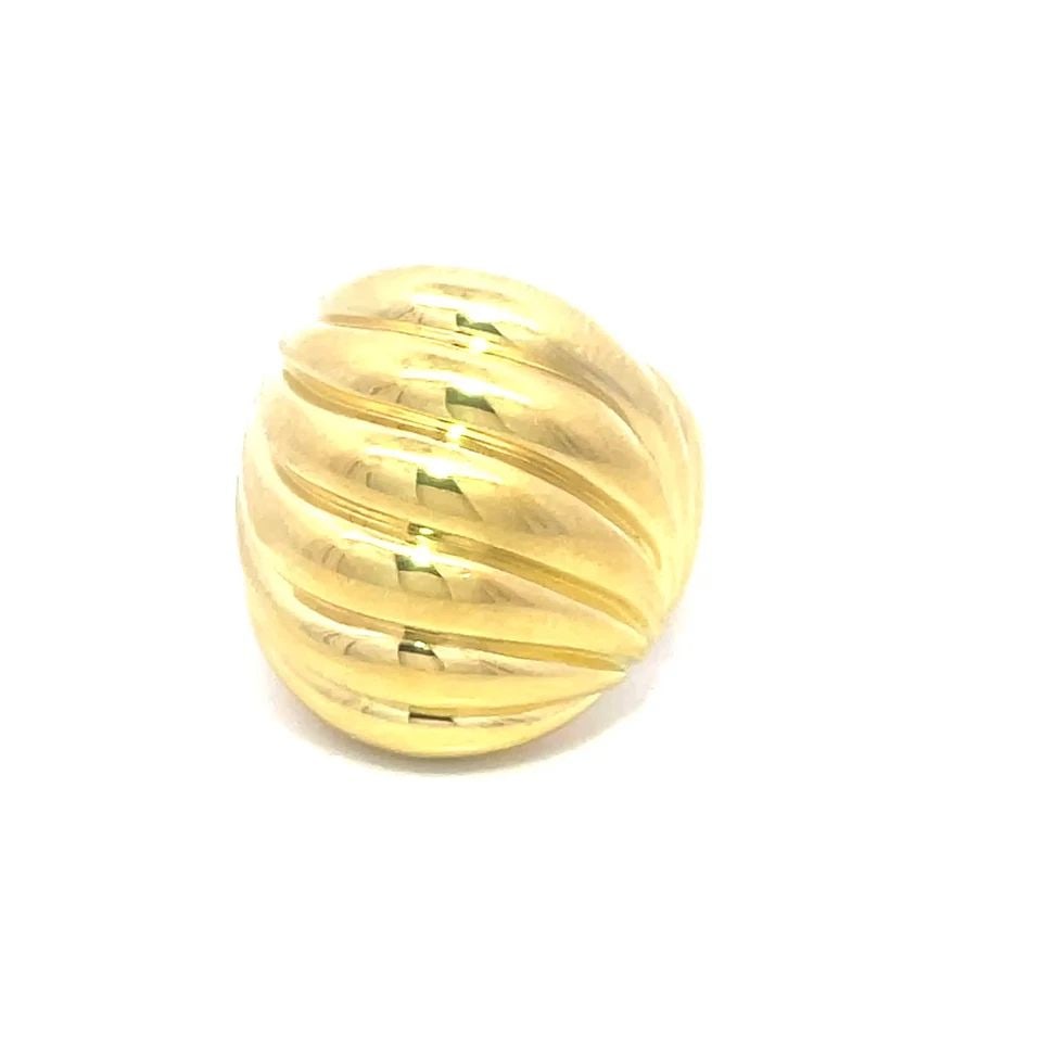 DAVID YURMAN SCULPTED CABLE GOLD RING 18K YELLOW CABLE DOME STYLE: DAVID YURMAN SCULPTED CABLE GOLD RING 18K YELLOW CABLE DOME STYLE The David Yurman Sculpted Cable Dome Ring is a signature statement piece that reimagines the brand's iconic twisted helix design as a 