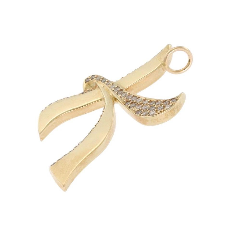 14K YELLOW GOLD 1 CARAT DIAMOND 3D LETTER K PENDANT - LIQUIDATION (1 of 2)
