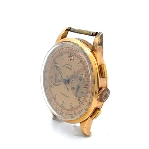 CHRONOGRAPHE SUISSE MEN'S WATCH 37MM 18K ROSE GOLD ANTIMAGNETIC 17RBIES (1 of 2)