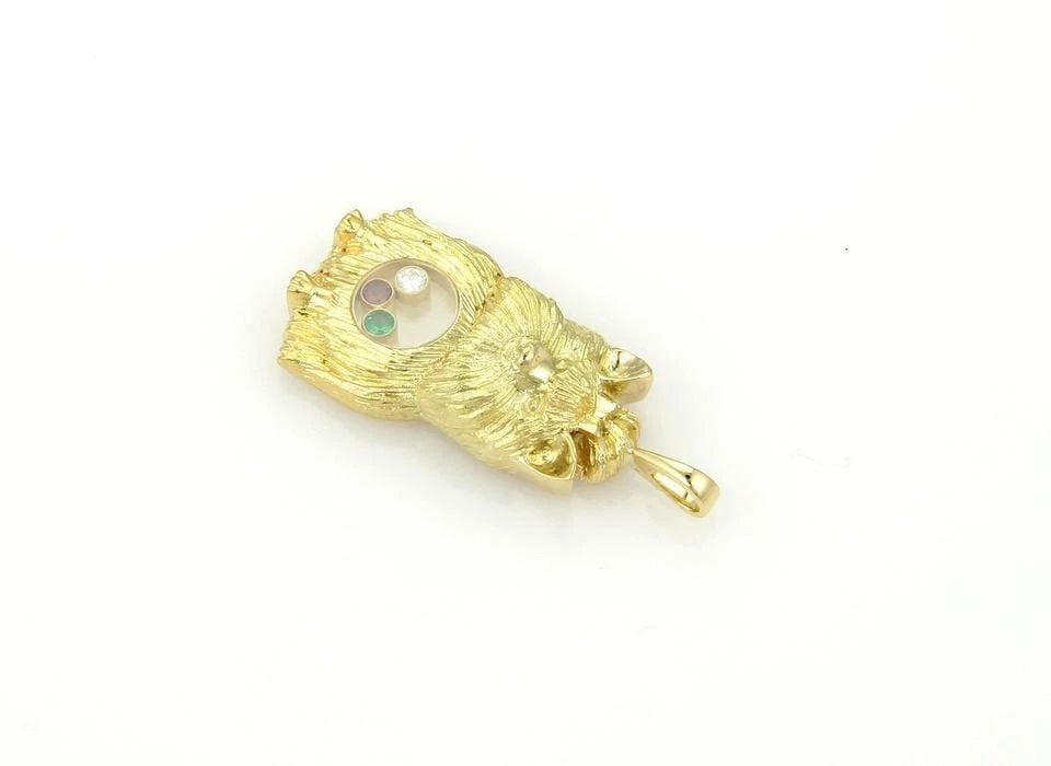 DIAMOND & GEMS 18K IHASA APSO DOG PENDANT YELLOW: DIAMOND & GEMS 18K IHASA APSO DOG PENDANT YELLOW Diamond & Gems 18k Yellow Gold Ihasa Apso Dog Pendant Description This charming and cute, well crafted in 18kt yellow gold with a textured polished fin
