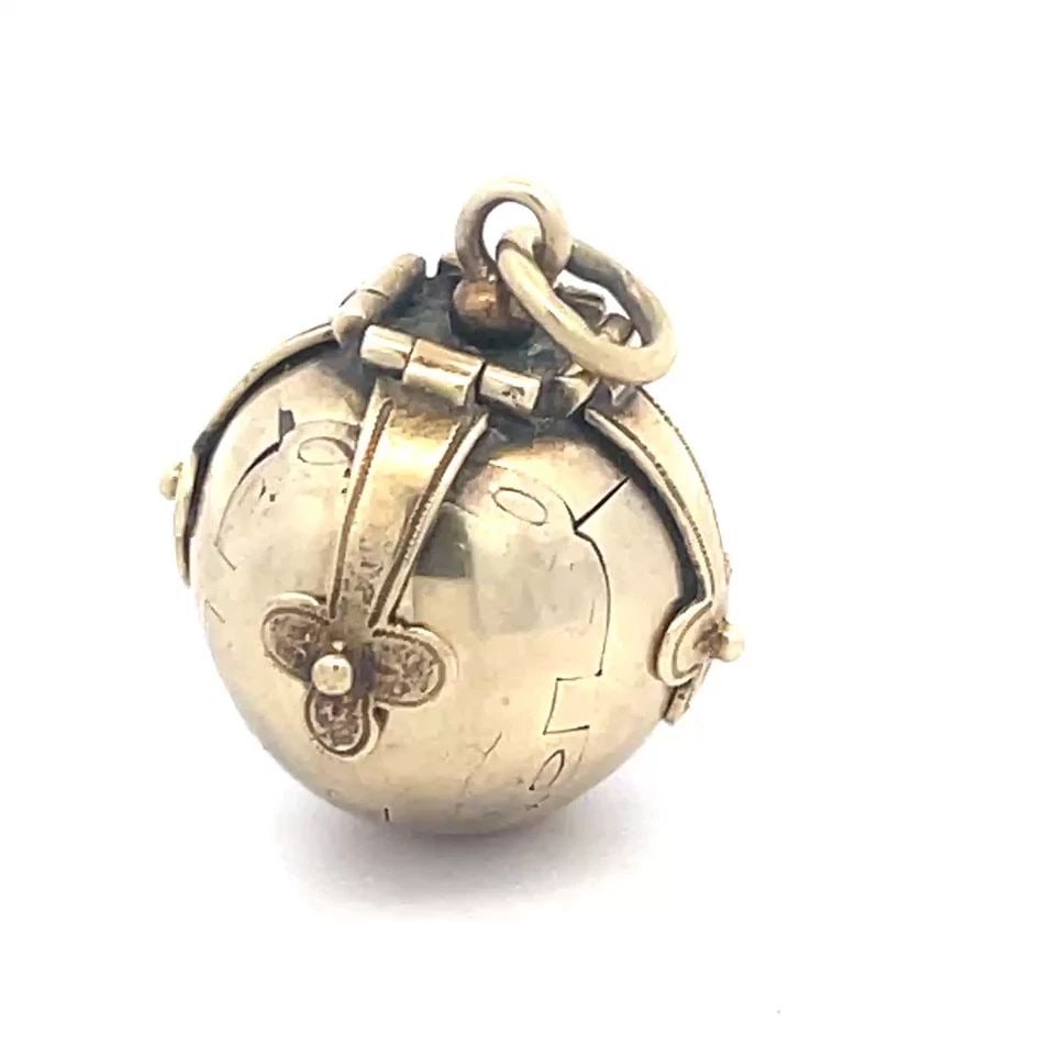 VINTAGE MASONIC ORB GOLD PENDANT 14K SILVER CONVERTIBLE CROSS BALL STYLE (1 of 2)